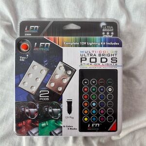 LED Innovation 12V Lighting Kit includes multi-color ultra bright pods w/plug